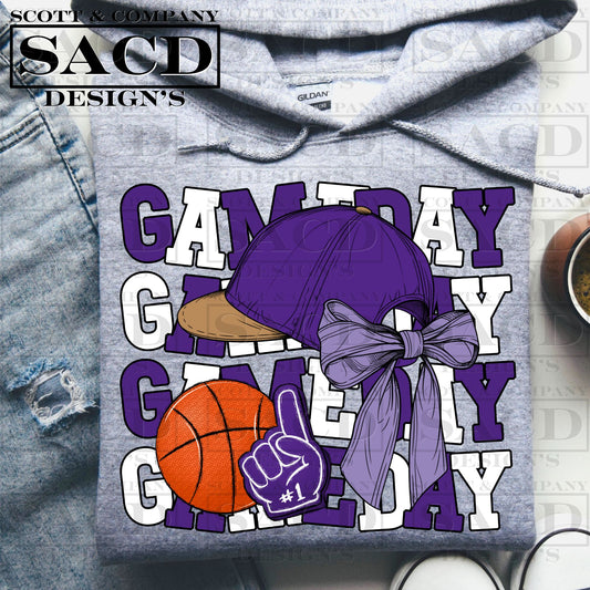 "GAMEDAY" BASKETBALL COQUETTE PNG DIGITAL DESIGN